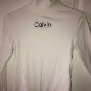 NEVER WORN White Turtle Neck Calvin Klein Bodysuit